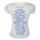 Tshirt femme blanc avec programmation 2016